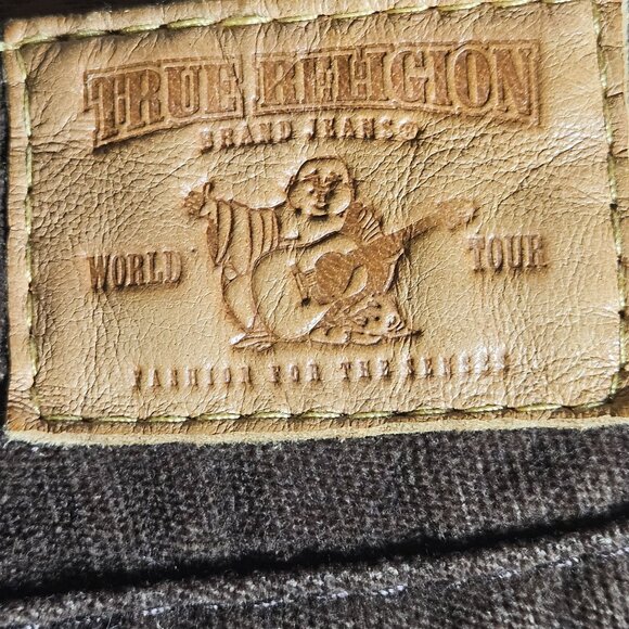 True Religion Wn Corduroy Pant Trendy Brown 32 Gorpcore Fall Espresso Monochrome - Picture 4 of 16